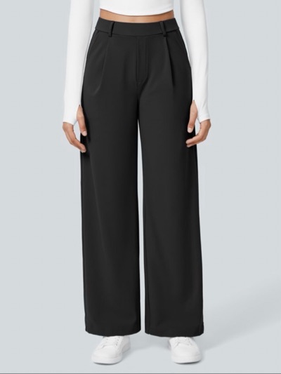 Halara Flex DayStretch Black Straight Leg Work Pants Size M Tall BNWOT