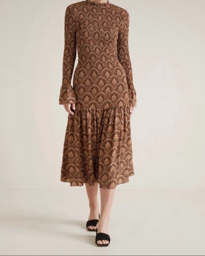 Seed Heritage Printed Midi Dress – Size 14