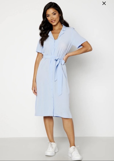 Pieces Olivia SS Dress in Kentucky Blue, size L.