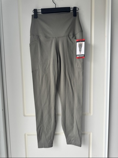 90 Degree by Reflex Women’s High Waist Leggings Size M Mulled Basil BNWT Side Po