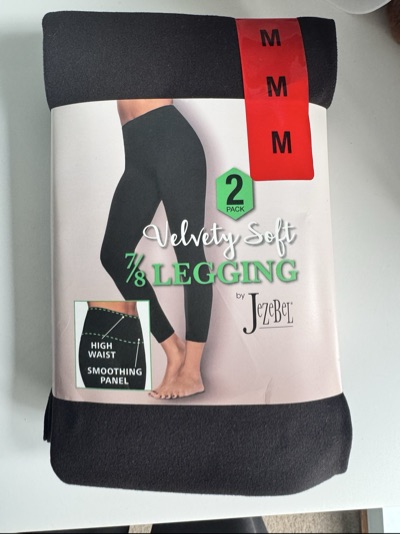 Jezebel Women’s Velvety Soft 7/8 Leggings 2 Pack Size M Black BNWT High Waist