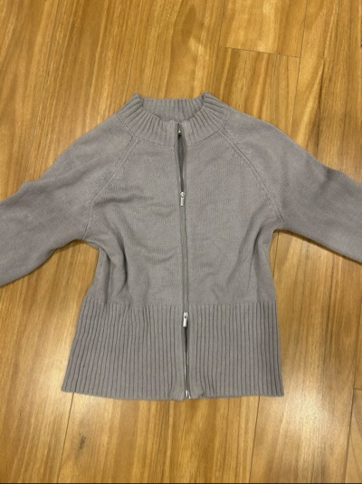 double zip knit jacket