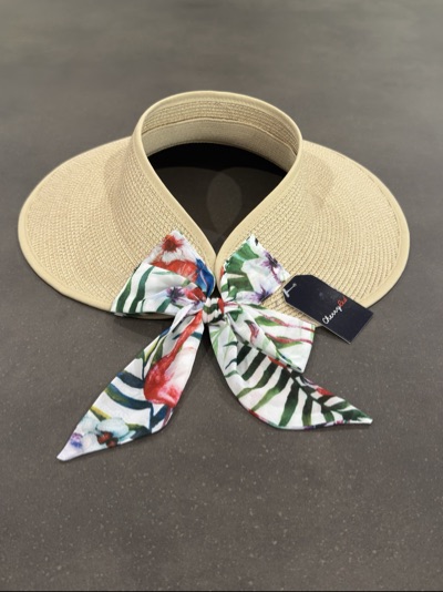 Cherry Red Wide Brim Women's Sun Hat Floral Bow Braided Paper One Size RRP $37
