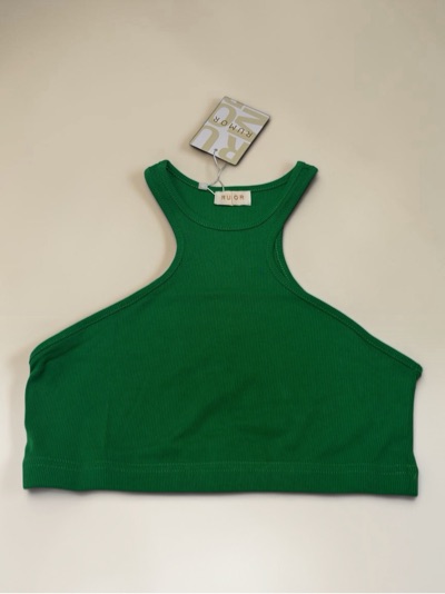 Rumor Green Ribbed Racerback Crop Top - BNWT