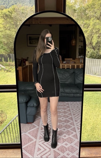 Princess Polly | Black Bodycon Mini Dress | Size 8
