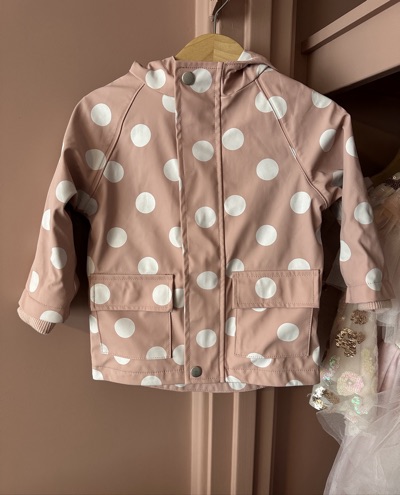 Topo mini pink Polkadot rain jacket | Very good condition | size 12-18m |