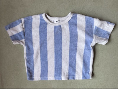 Target striped terry towelling boys summer T-shirt | size 6-12m |