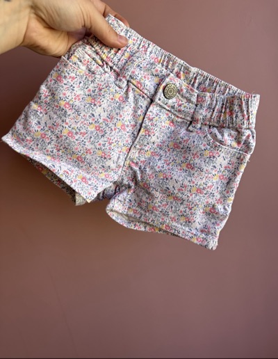 GAP floral toddler girl summer shorts | size 18-24m |
