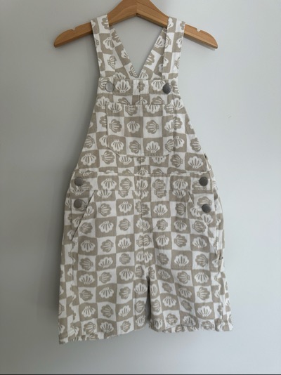Cotton on beach shell print summer overalls dungarees | size 7 |