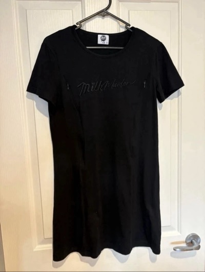 Milk Maiden Black T-shirt Dress - Breastfeeding Friendly