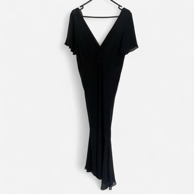 Y2K Pingpong Black Chiffon sheer dress