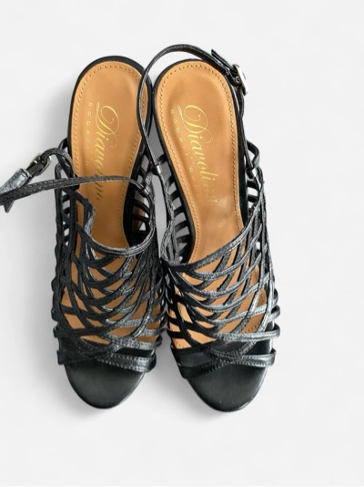 2010 Diavolina by Robert Robert Caged Gladiator Wedge Sandals