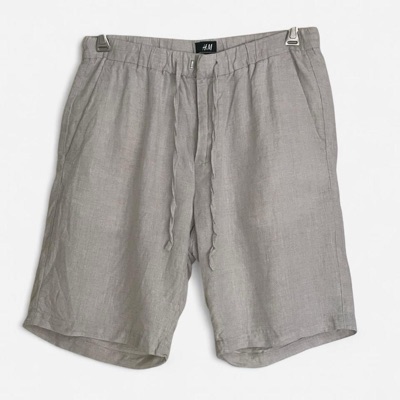 H&M UNISEX Cream linen shorts