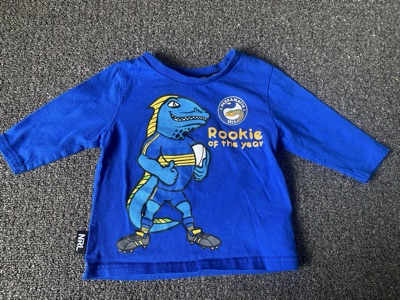 NRL blue long-sleeve supporter T-shirt size 0