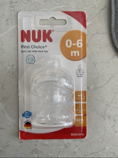 NUK First Choice+ silicone baby bottle teat