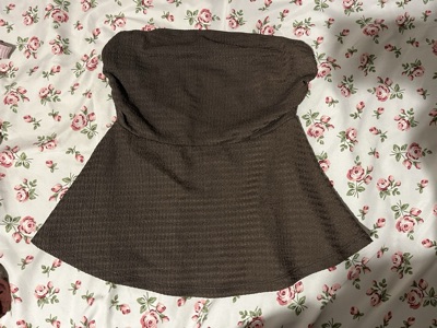 brown tube top