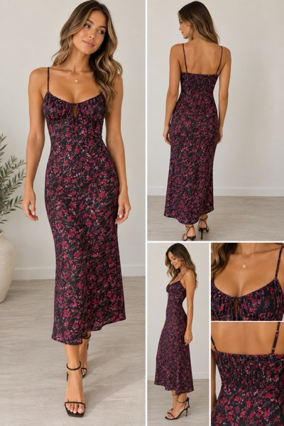 Perfect Stranger floral midi dress in a women’s size 4.