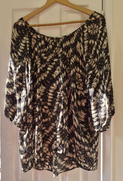 Witchery off the shoulder silk blouse