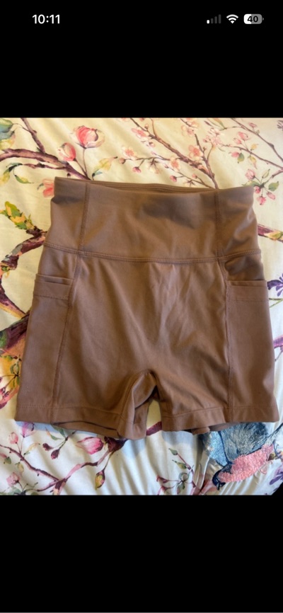 Anko brown active shorts size 6