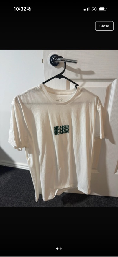 Billabong white cotton T-shirt size XS
