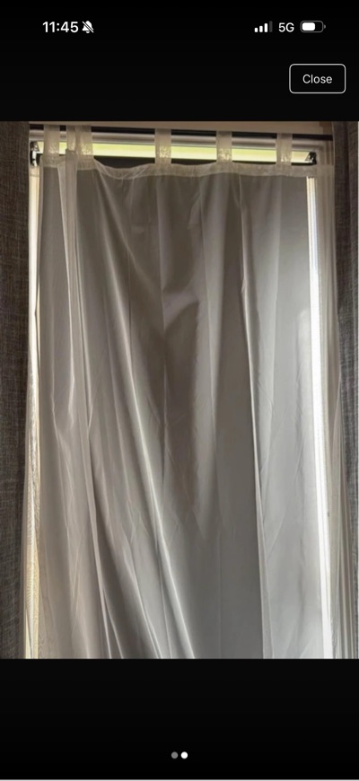Eyelet sheer curtain