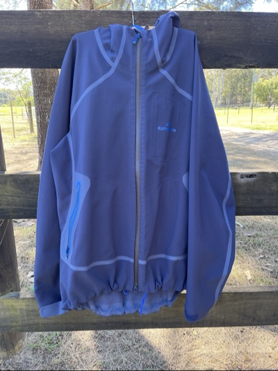 Kathmandu blue hooded softshell jacket