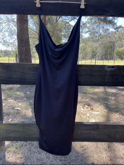 Luwalot navy cowl neck maxi dress size 8