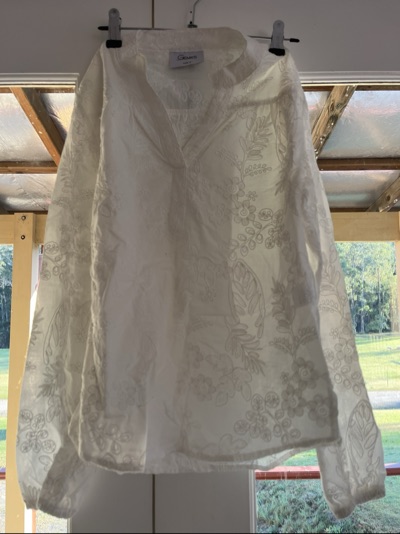 Grovers floral embroidered blouse size 8