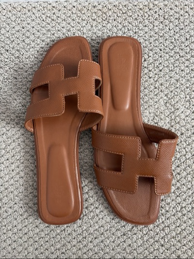 COPY Hermès brown H sandals