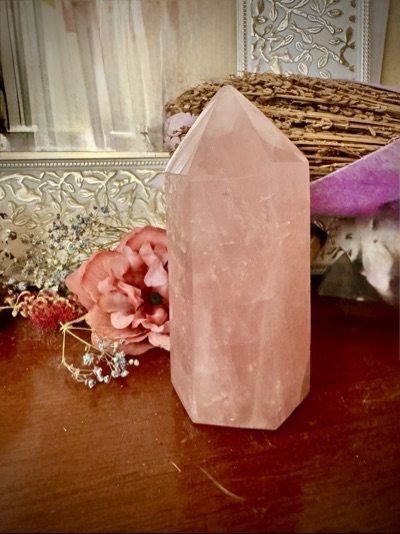 Rose Quartz Crystal Chunky Tower