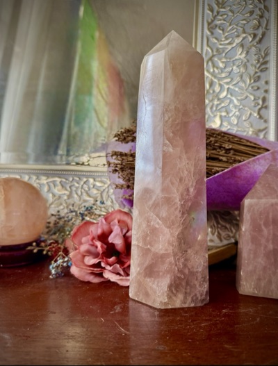 Rose Quartz Crystal Large Chunky Tower over Kg