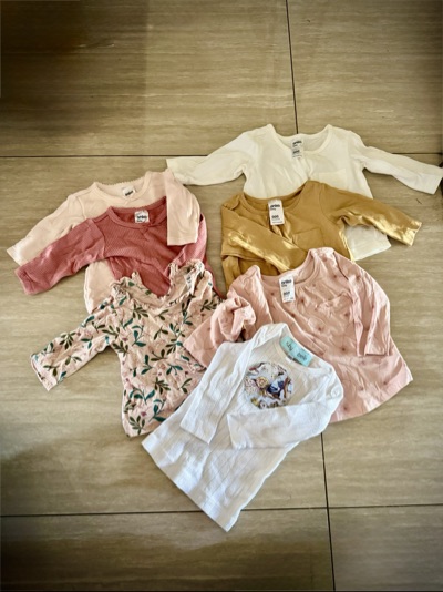 Baby Newborn Girls Long Sleeve Tops 0000s and 000
