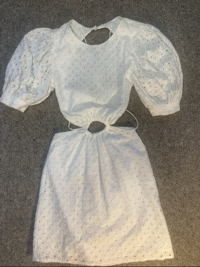 Sabo white eyelet cut-out mini dress size XS