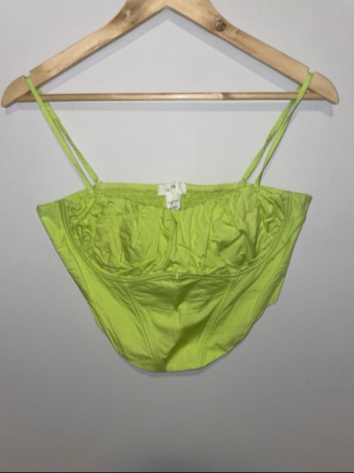 Glassons green cropped corset top size 12
