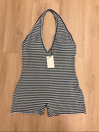 Remmie striped halter playsuit size 2XL