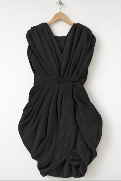 Zhouk SILK Black Bubble Dress Sz10