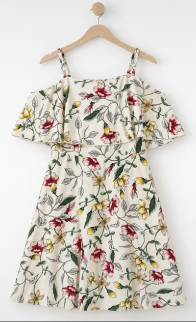 Pretty Little Thing Floral Cream Dress Sz10
