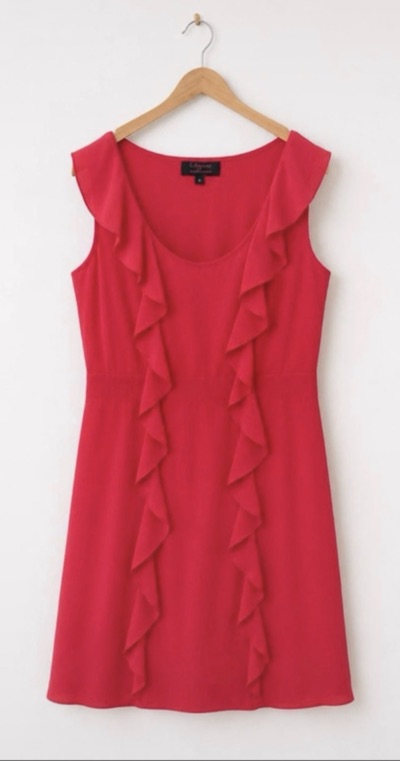 Wayne Cooper Red Ruffle Dress Sz10-12