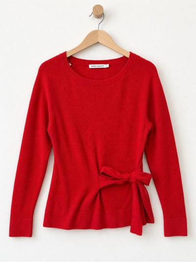 Sportscraft Cashmere Cotton Red Jumper Sz 10