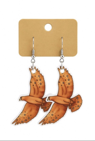 Resin Eagle Earrings