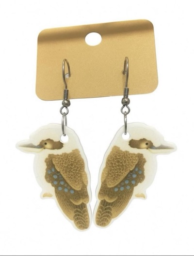 Resin Kookaburra Earrings