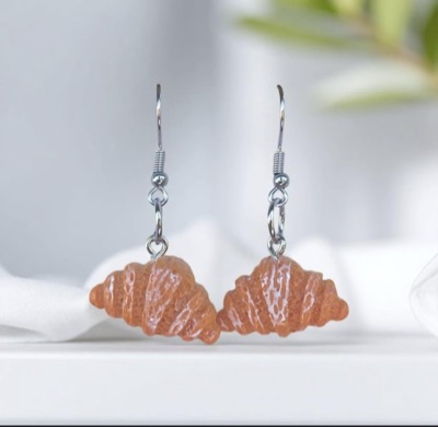 Novelty Croissant Earrings