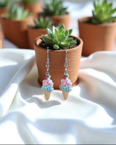 Novelty Ice Cream Earrings
