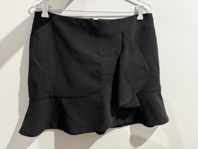 Bardot black ruffle skirt