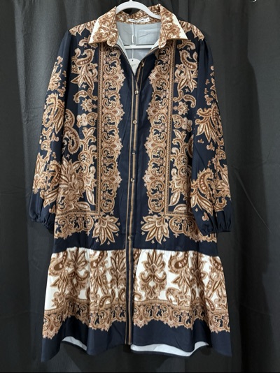 Cindy & Sami navy paisley midi dress size 16