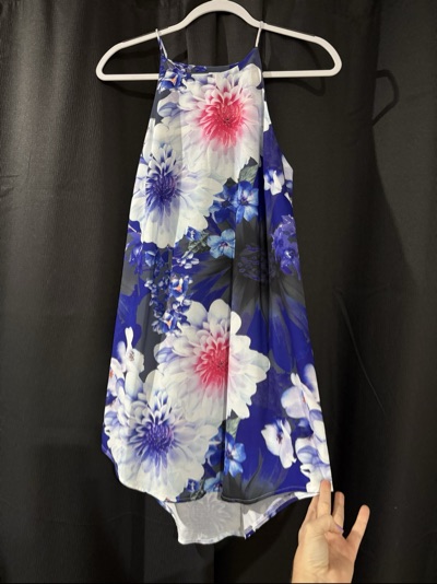 Xenia blue floral mini dress size 10