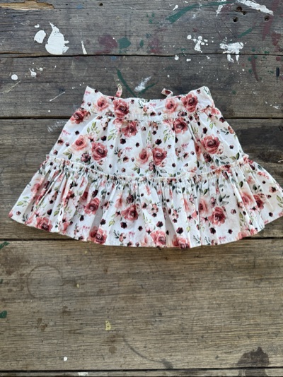 La Sienna Couture Vintage Style Floral Tiered Skirt – Size 4