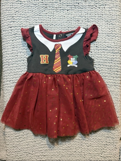 Harry Potter Hogwarts Uniform Tutu Dress Bodysuit | Size 00 (3-6M)