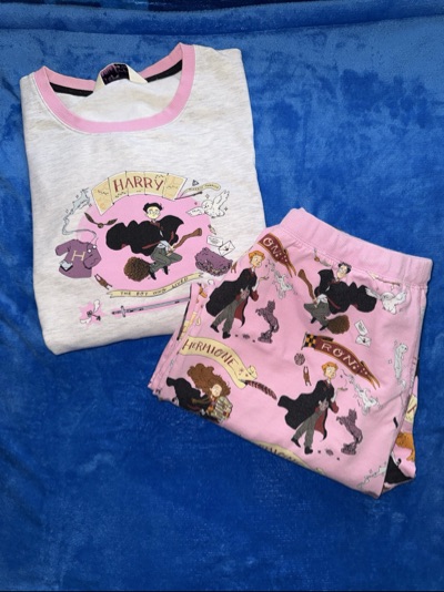Peter Alexander Harry Potter Illustrated PJ Set – Grey & Pink (Size L / 12-14)