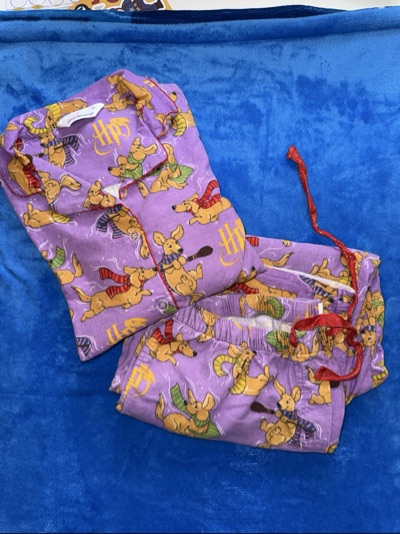 Peter Alexander Harry Potter Hogwarts Pups Flannelette PJ Set – Purple (Size XL